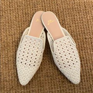 Jcrew Mule Slides || Size 9.5 || color: White